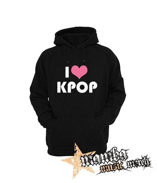 I LOVE K-POP - čierna pánska mikina