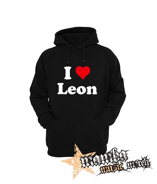 I LOVE LEON - čierna pánska mikina