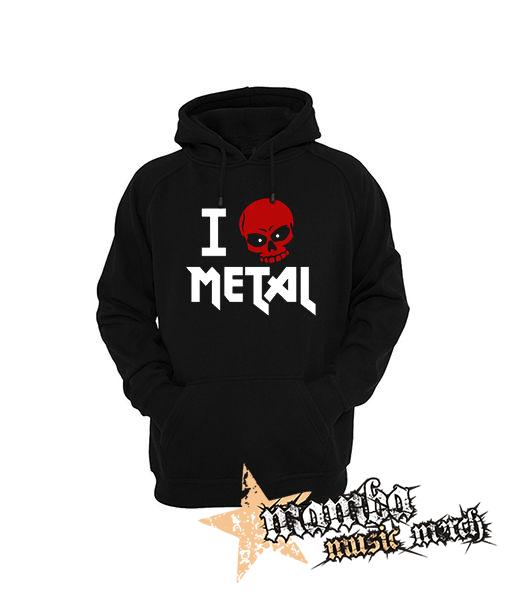 I LOVE METAL - čierna pánska mikina