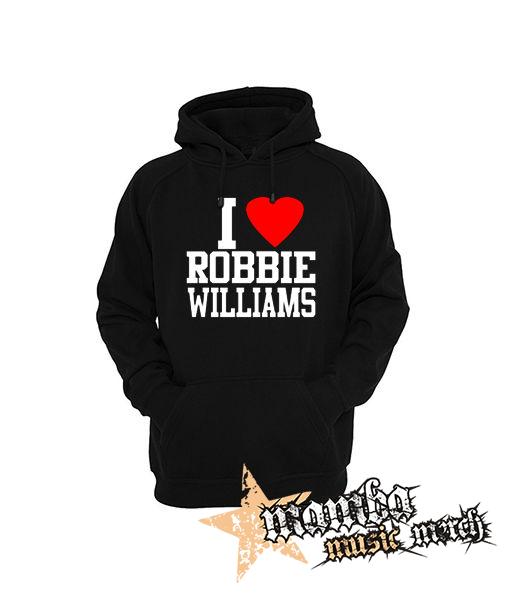 I LOVE ROBBIE WILLIAMS - čierna pánska mikina