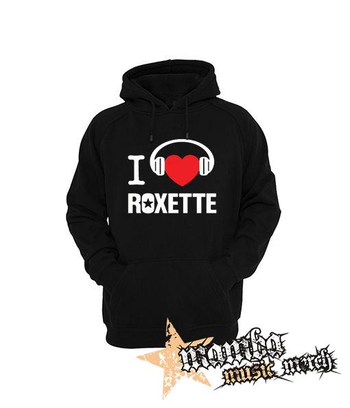 I LOVE ROXETTE - čierna pánska mikina
