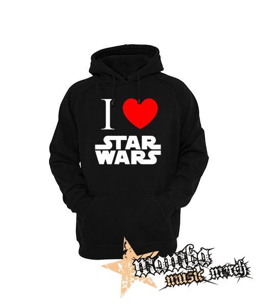 I LOVE STAR WARS - čierna pánska mikina