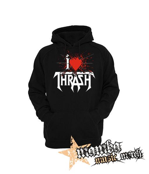 I LOVE THRASH - čierna pánska mikina