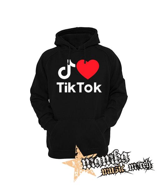 I LOVE TIK TOK - čierna pánska mikina