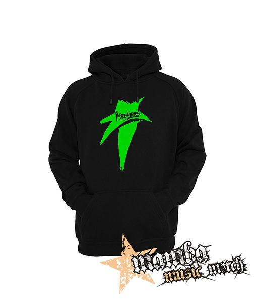 I SEE STAR - Green Star - čierna pánska mikina