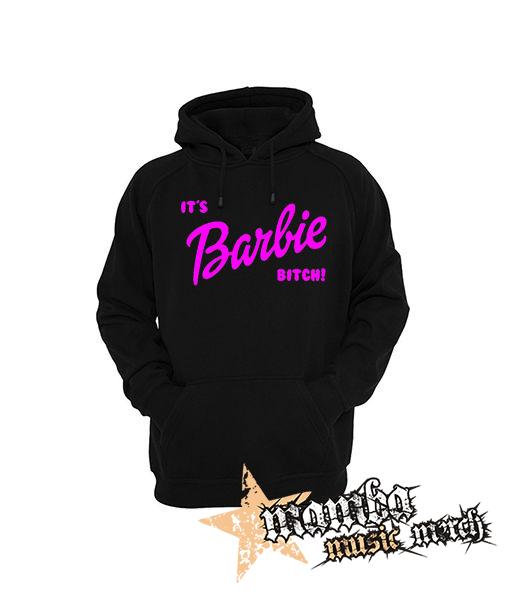 ITS BARBIE BITCH - Logo Ruzove - čierna pánska mikina