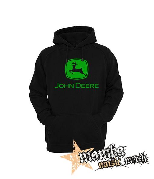 JOHN DEERE - Logo Green - čierna pánska mikina