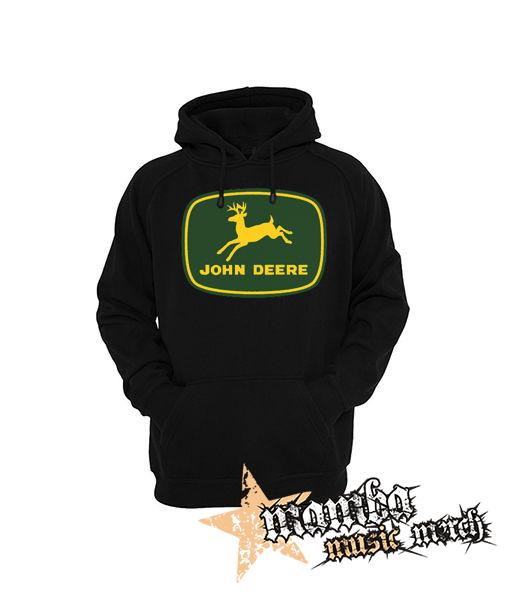 JOHN DEERE - Logo Yellow Green Motive 2 - čierna pánska mikina