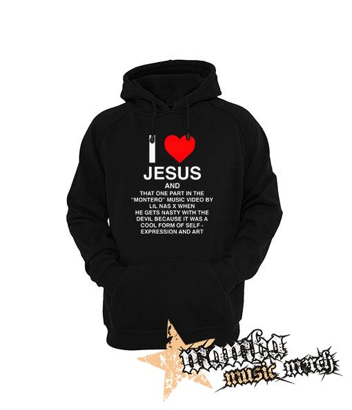 LIL NAS X - I Love Jesus - čierna pánska mikina