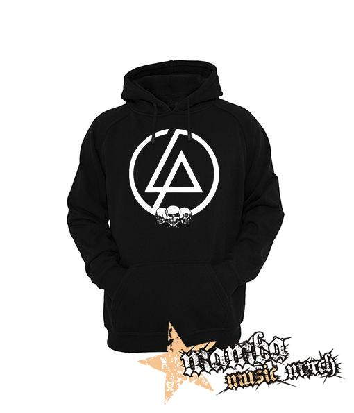 LINKIN PARK - Logo & Skulls  Motive 2 - čierna pánska mikina