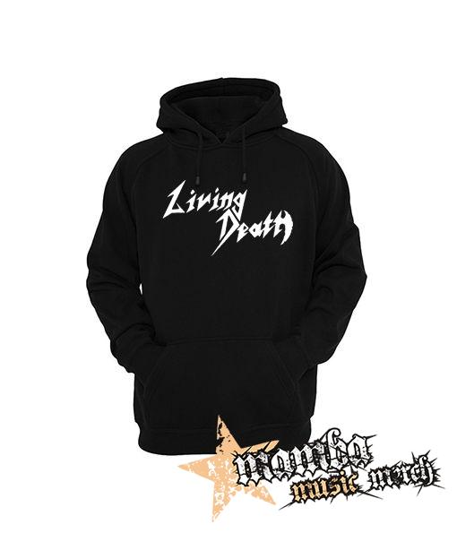 LIVING DEATH - Logo - čierna pánska mikina