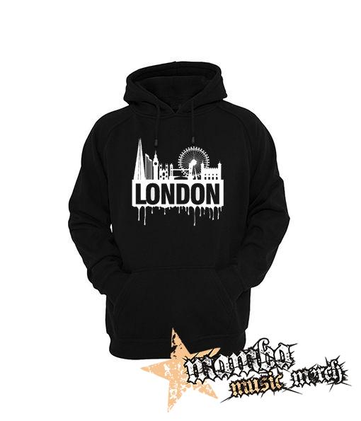 LONDON - čierna pánska mikina