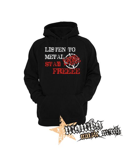 LUNATIC GODS - Listen To Metal Stay Free Motive 1 - čierna pánska mikina
