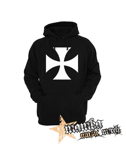 MALTESE CROSS - čierna pánska mikina