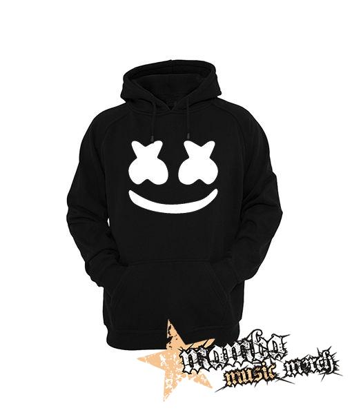 MARSHMELLO - BW Smile - čierna pánska mikina