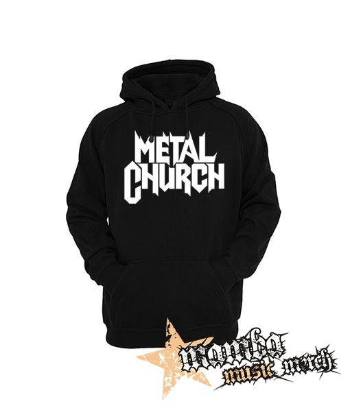 METAL CHURCH - Logo White - čierna pánska mikina