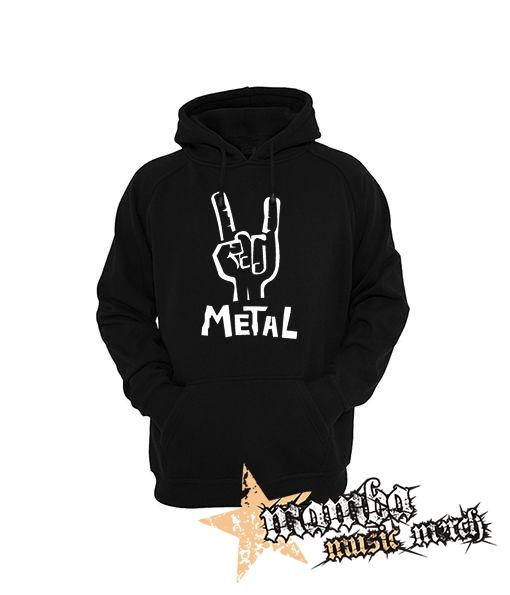 METAL - čierna pánska mikina