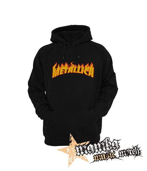 METALLICA - Thrasher Logo Flame - čierna pánska mikina
