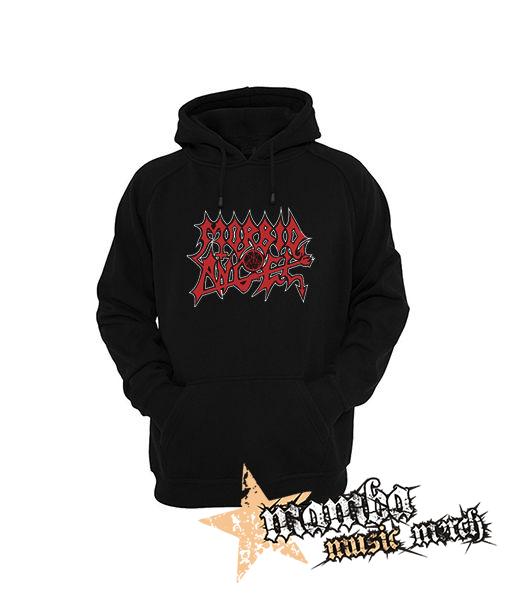 MORBID ANGEL - Logo Red White - čierna pánska mikina