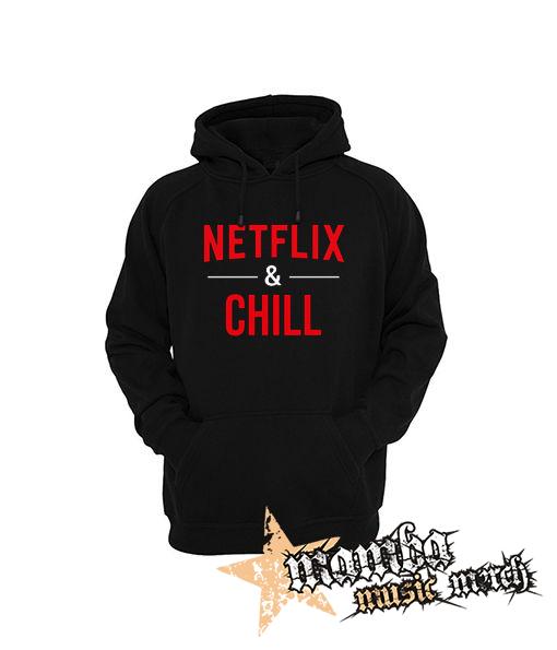 NETFLIX & CHILL - čierna pánska mikina