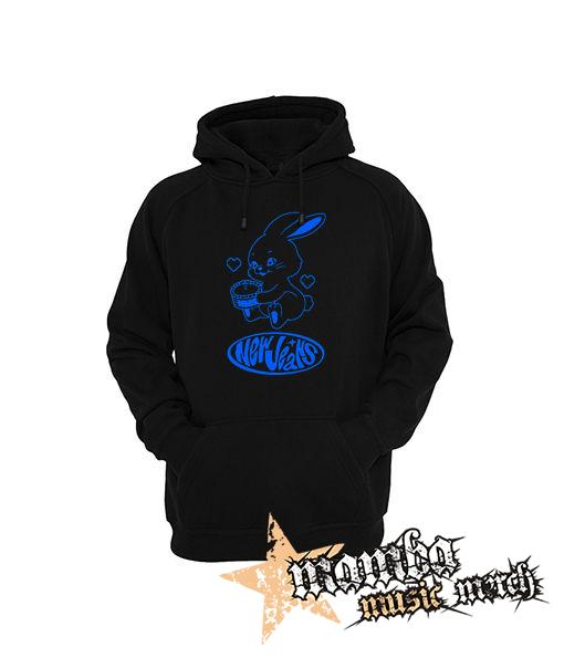 NEWJEANS - Logo & Bunny - čierna pánska mikina