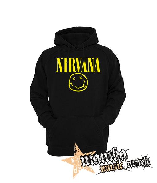 NIRVANA - Big Smile Motive 2 - čierna pánska mikina