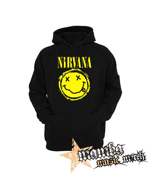 NIRVANA - Grunge Smile - čierna pánska mikina
