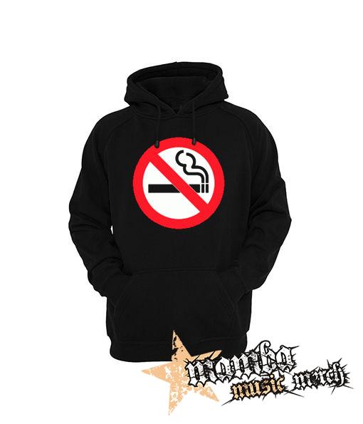 NO SMOKING - čierna pánska mikina