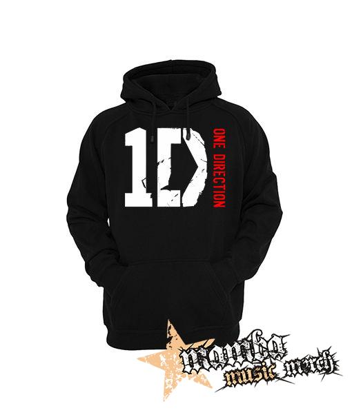 ONE DIRECTION - Red Logo - čierna pánska mikina