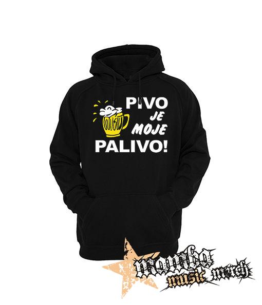 PIVO JE MOJE PALIVO - čierna pánska mikina