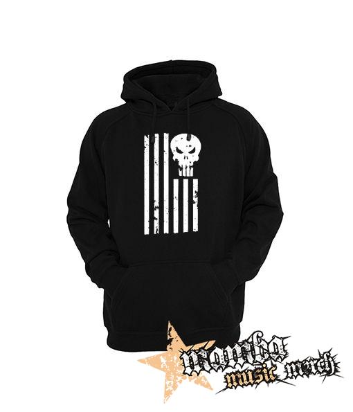 PUNISHER - American Lebka - čierna pánska mikina