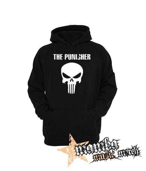 PUNISHER - Logo & Skull - čierna pánska mikina