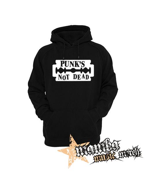 PUNKS NOT DEAD - Žiletka - čierna pánska mikina