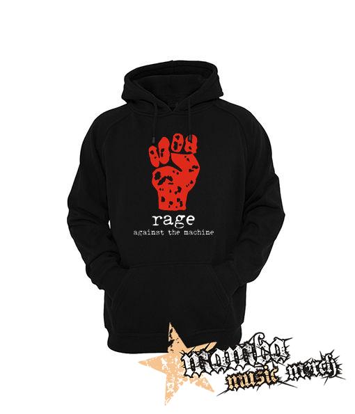 RAGE AGAINST THE MACHINE - Logo Paw - čierna pánska mikina