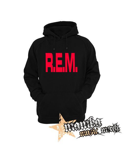 REM - Logo Red - čierna pánska mikina