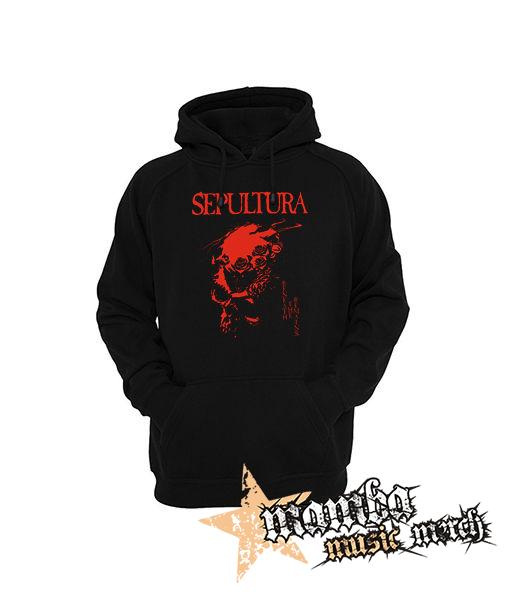SEPULTURA - Beneath The Remains Red Motive - čierna pánska mikina