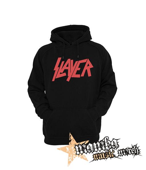 SLAYER - Red Logo - čierna pánska mikina