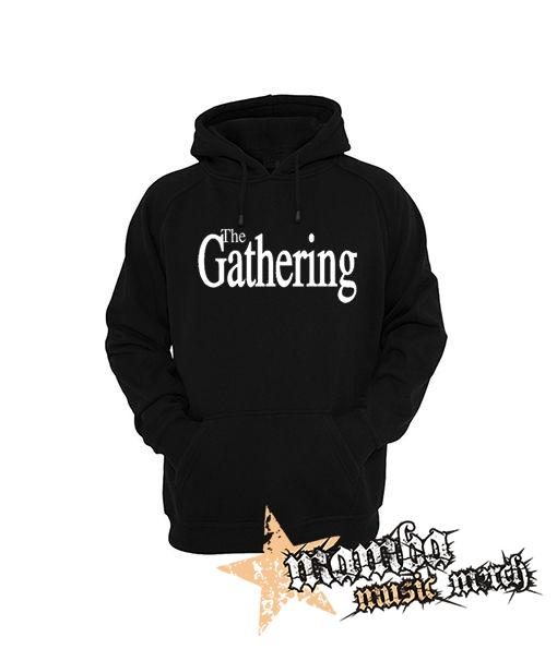 THE GATHERING - Logo White - čierna pánska mikina