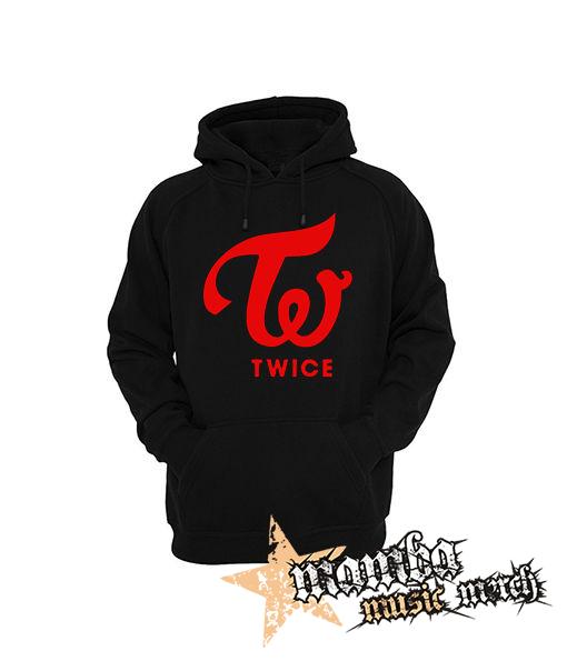 TWICE - Red Logo - čierna pánska mikina