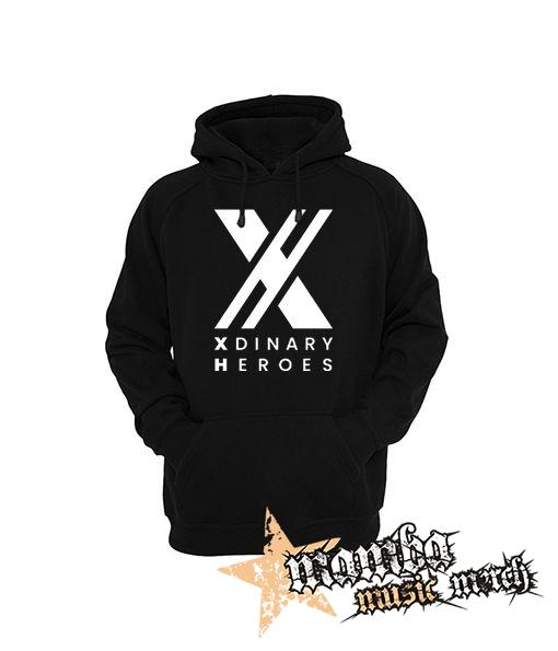 XDINARY HEROES - Logo - čierna pánska mikina