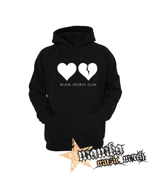 YUNGBLUD - Black Hearts Club - čierna pánska mikina
